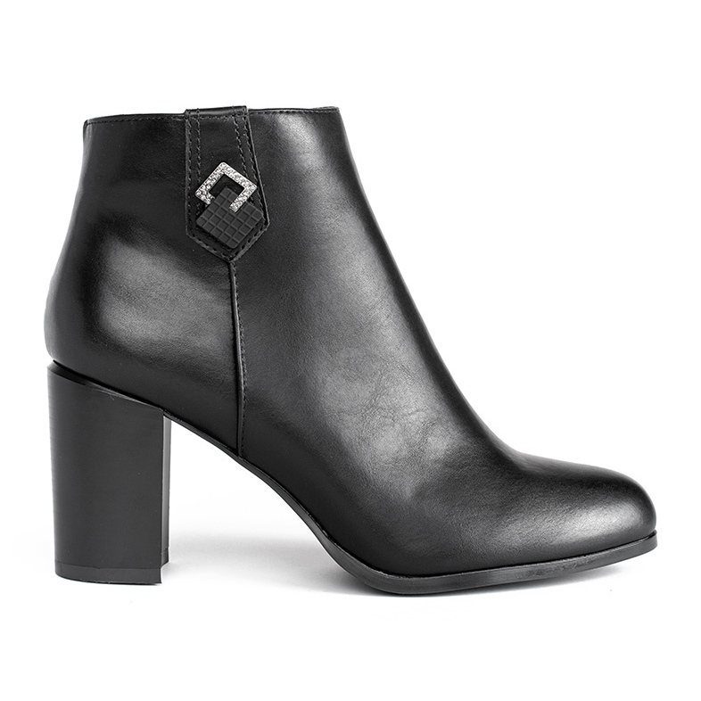Botins femininos negros de Sergio Leone preto