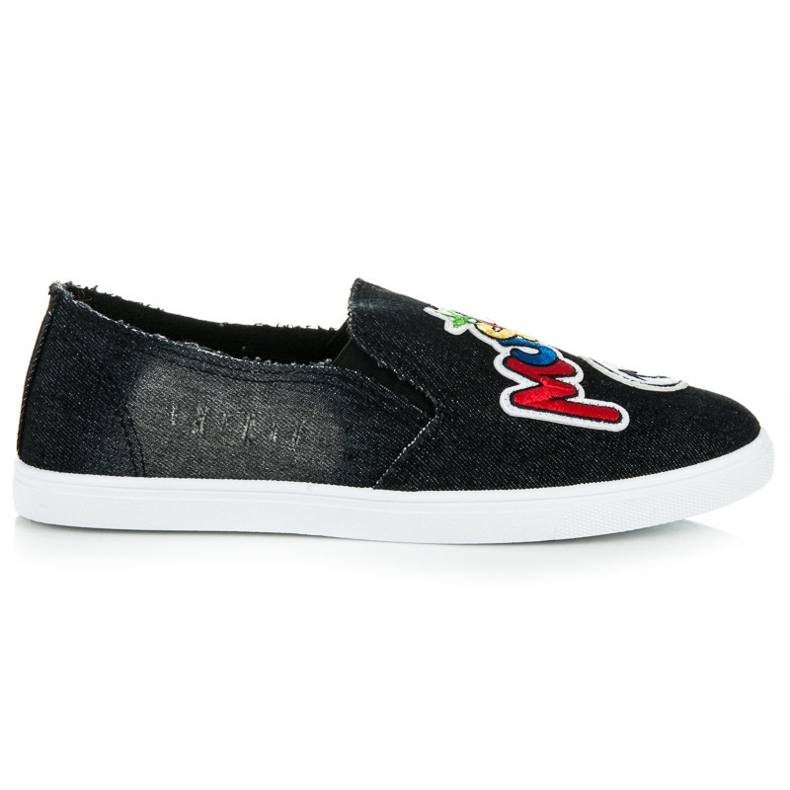 Chinelos com patches preto