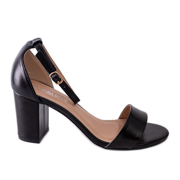 Sandálias pretas de salto alto da Asgha preto