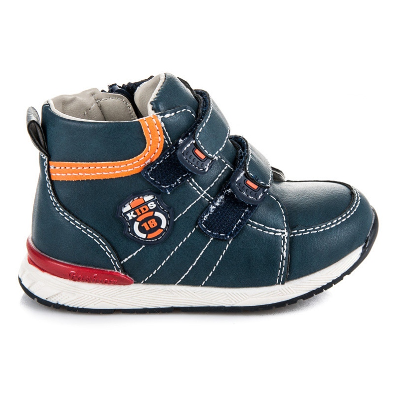 American Club Sapatos de velcro para menino azul