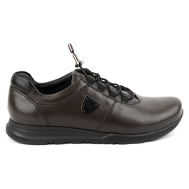 Sapatos masculinos de couro KAMPOL 25/55 castanhos marrom