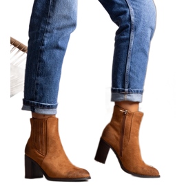 Botins de salto alto Fikriya castanhos marrom