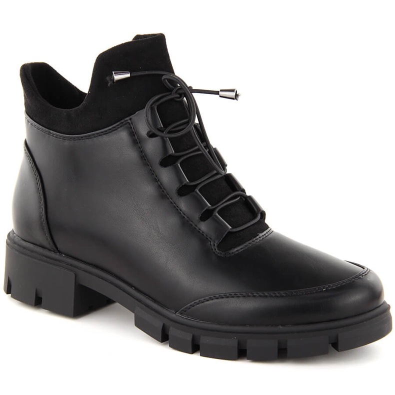 Botins femininos pretos com isolamento Jezzi RMR23123-1