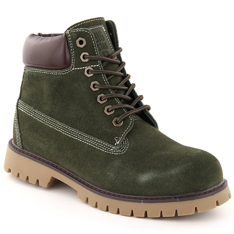 Botas masculinas de camurça verde couro Big Star OO174139