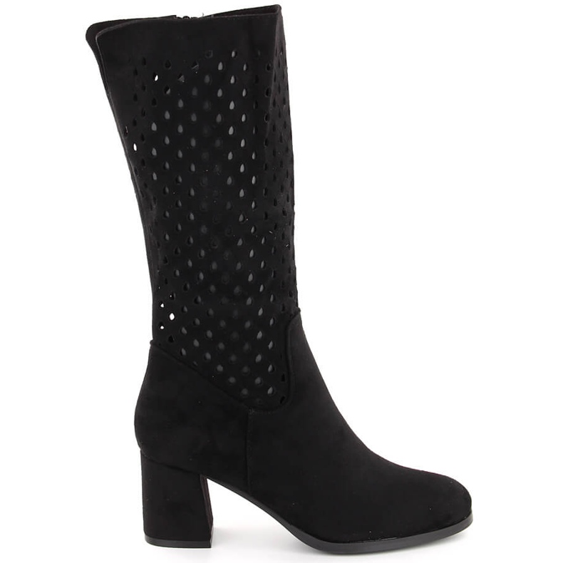 M. DASZYŃSKI Botas de camurça preta com aberturas M.Daszyński SA156-10B preto M. DASZYŃSKI Botas de camurça preta com aberturas M.Daszyński SA156-10B preto