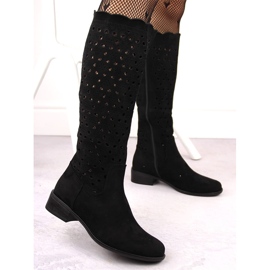 M. DASZYŃSKI Botas de camurça preta com aberturas M.Daszyński SA198-33 preto M. DASZYŃSKI Botas de camurça preta com aberturas M.Daszyński SA198-33 preto