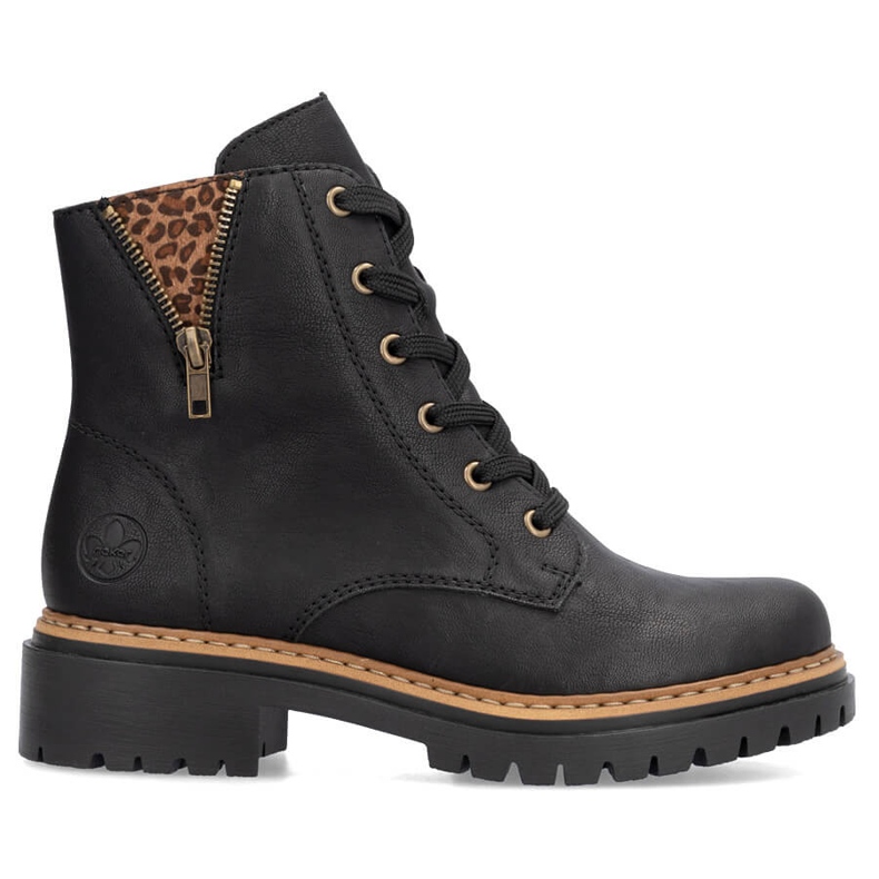 Botas femininas isoladas, pretas Rieker 72617-00 preto
