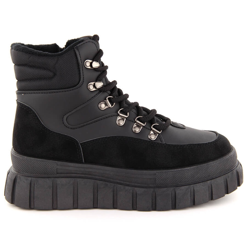Botas pretas femininas com plataforma grossa News 7928 preto