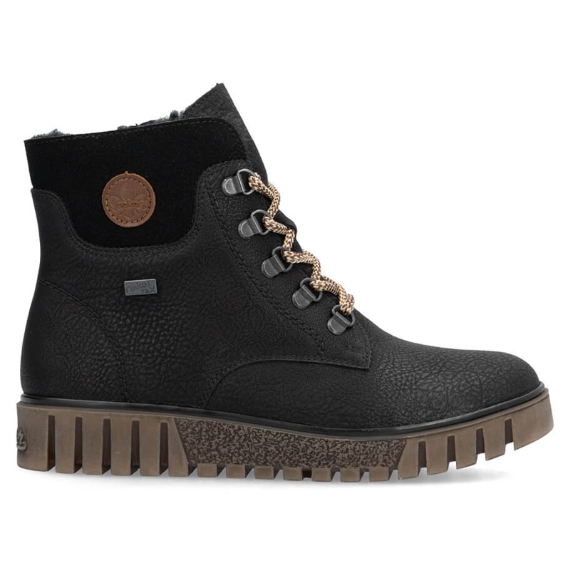 Botas pretas femininas impermeáveis ​​Rieker Y3433-00 preto