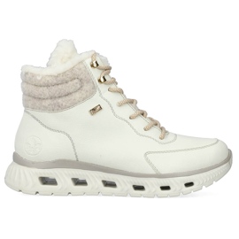 Botas esportivas femininas com isolamento, brancas, Rieker M6010-80 branco