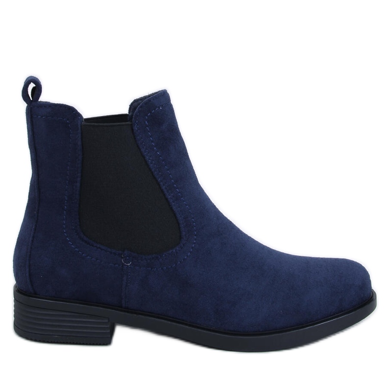 Botas Chelsea em camurça com borracha Terra Navy azul