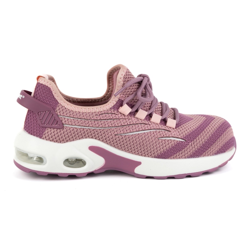 Sapatos de trabalho femininos URGENT 250/S1 com biqueira composta rosa