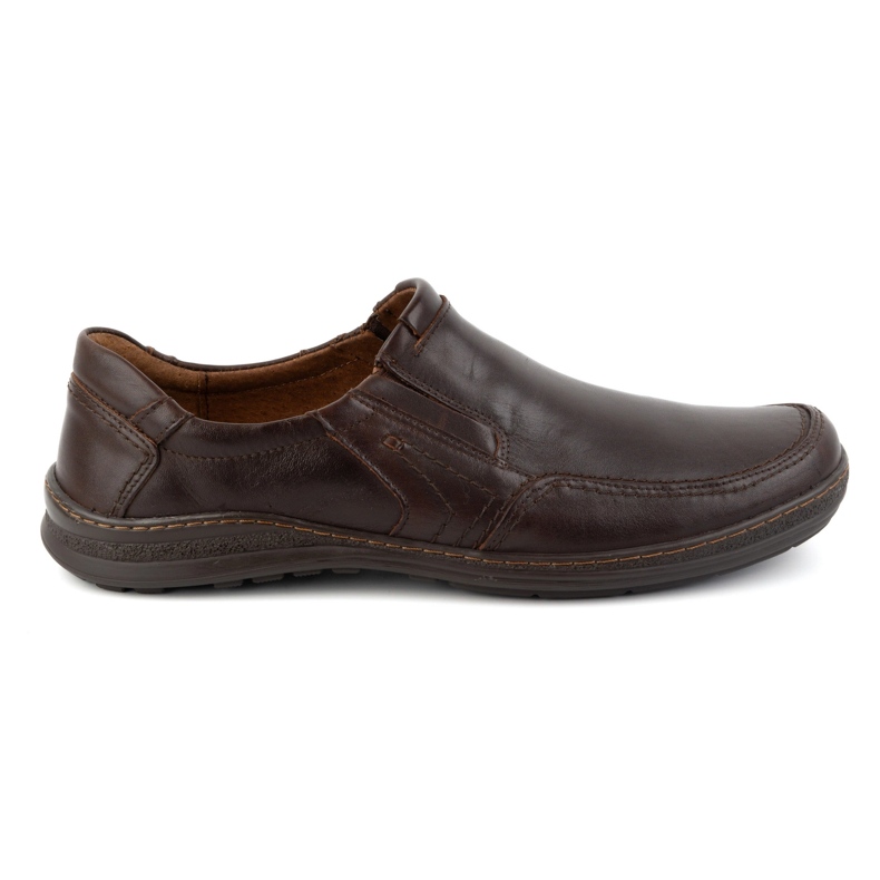 Olivier Sapatos masculinos de couro 790MP marrom castanho