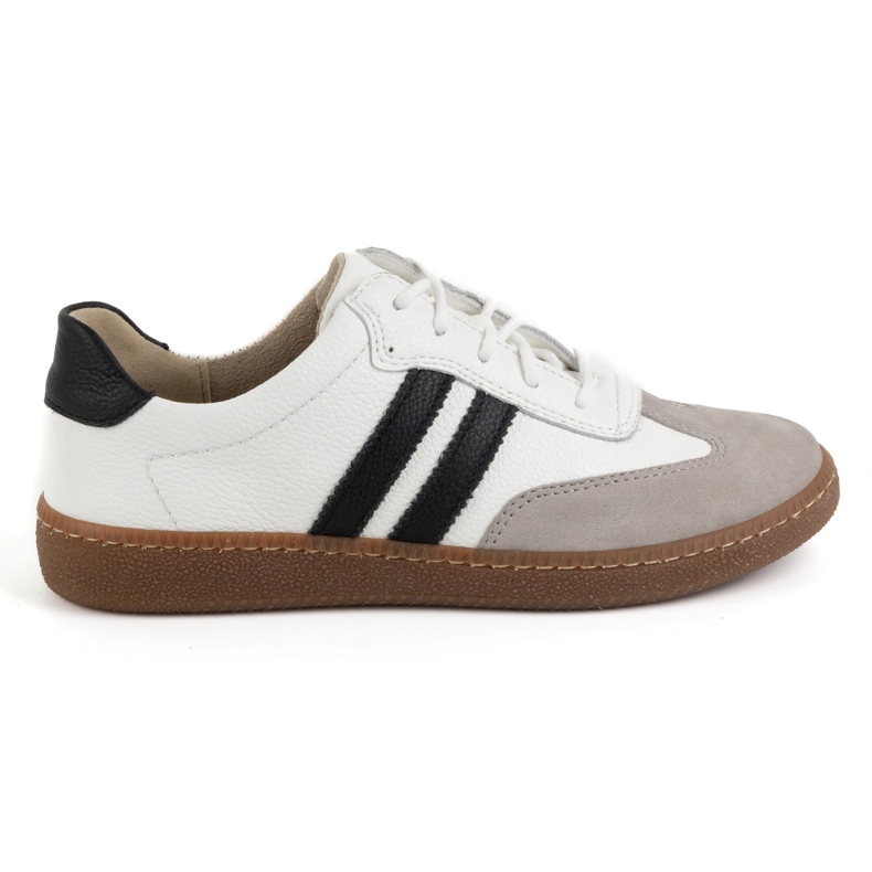 Olivier Sapatos femininos de couro estilo 1259 tênis branco