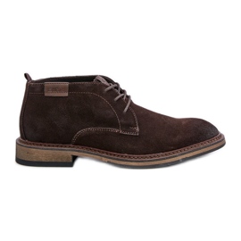 Botas masculinas de camurça com cordões Big Star OO174145 Castanho escuro