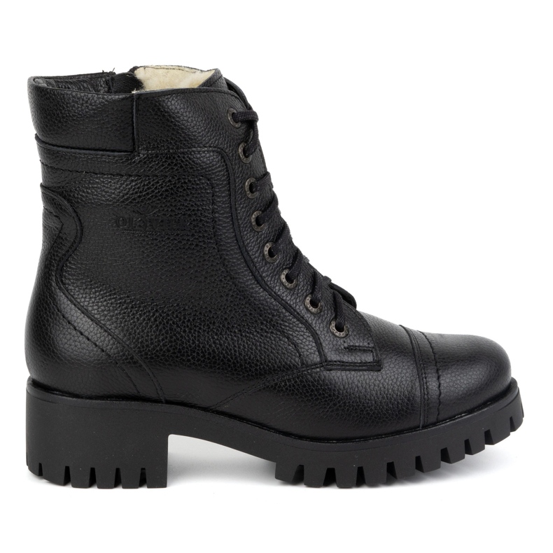 Olivier Botas femininas de couro, isoladas, 272BB, grão preto