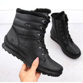 Rieker Botas isoladas de couro Remonte W RKR629B pretas preto
