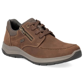 Sapatos de couro Rieker M RKR710, marrom castanho