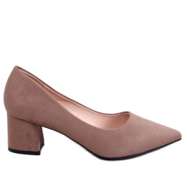Sapatos de salto baixo Farrin Khaki marrom