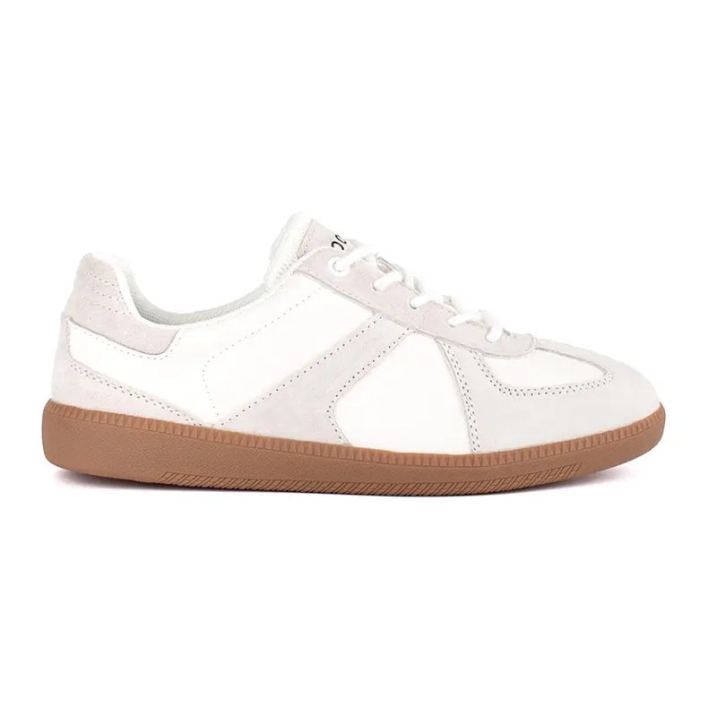 Goodin Tênis feminino branco de couro