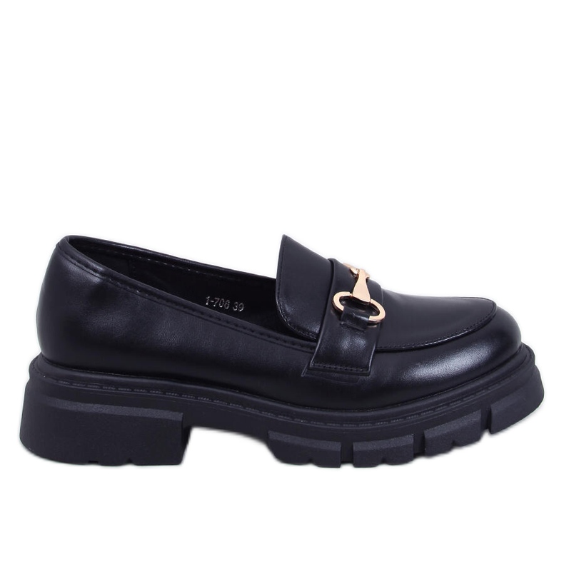 Mocassins pretos de sola alta Kyress preto