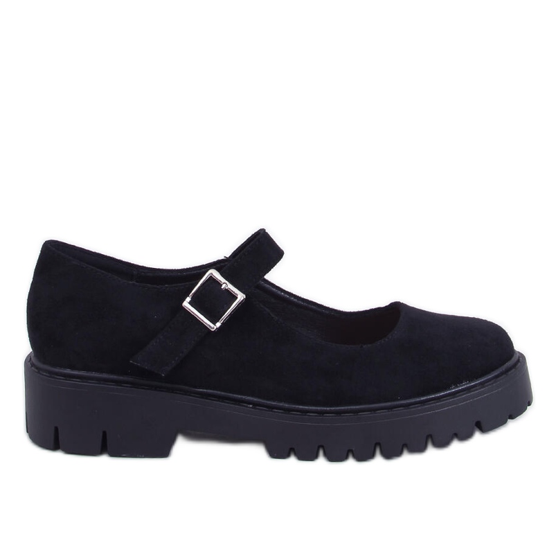 Sapatilhas de balé com plataforma de tiras pretas Holmess preto