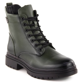 Botas femininas com isolamento para caminhada, verde Potocki 12203