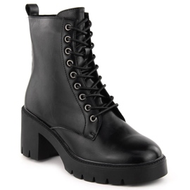 Botas femininas com isolamento, pretas Vinceza 58329 preto