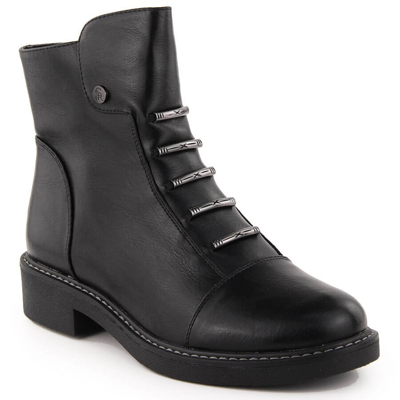Botins com isolamento preto feminino Jezzi ASA252-5