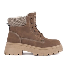 Botas femininas com isolamento marrom