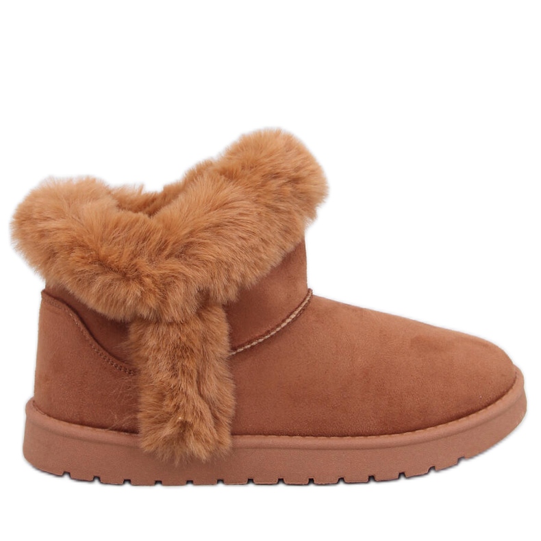 Botas curtas Emus com pelo Sissoi Camel castanho