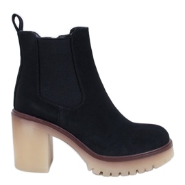 Botas pretas Mattis de salto largo com protetor preto