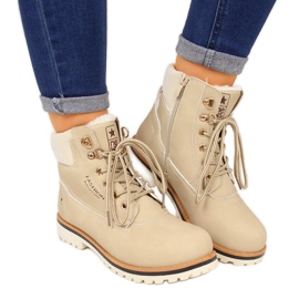 Botas femininas com isolamento, bege NEWS