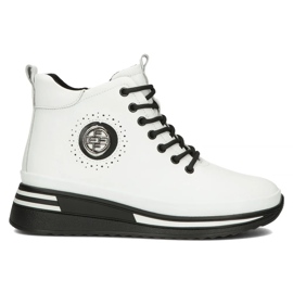 Filippo DBT4215/24 Wh botas plataforma de couro, branco