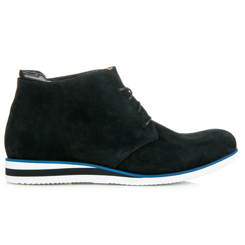 Vinceza Botins de couro preto