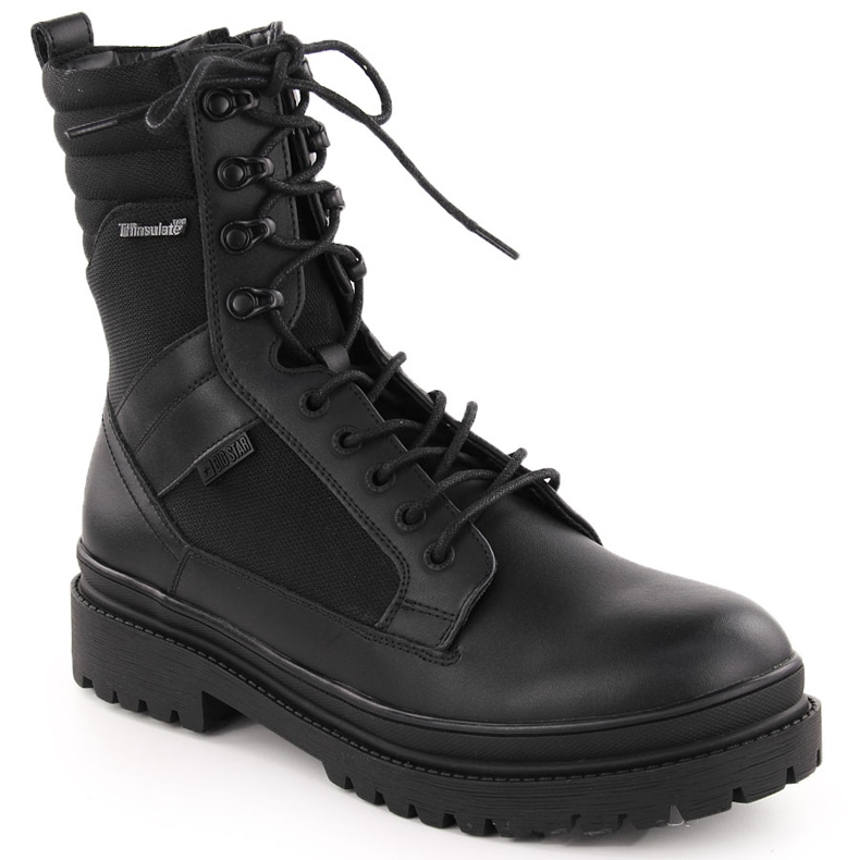 Botas masculinas impermeáveis ​​de couro pretas Big Star OO174164 preto