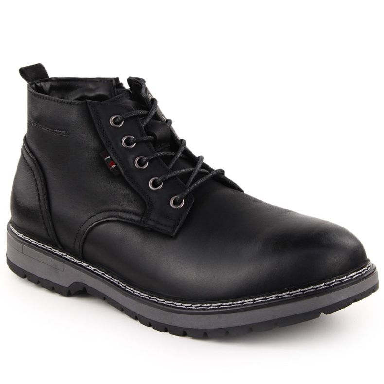 Botas masculinas de couro com isolamento, pretas, T.Sokolski Z24-433 preto
