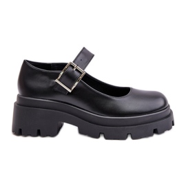 Sapatos femininos com fivela Plikuria preto