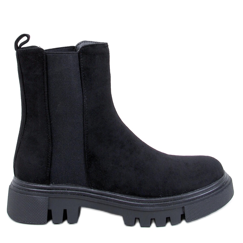 Swanson Botas Chelsea pretas de cano alto preto