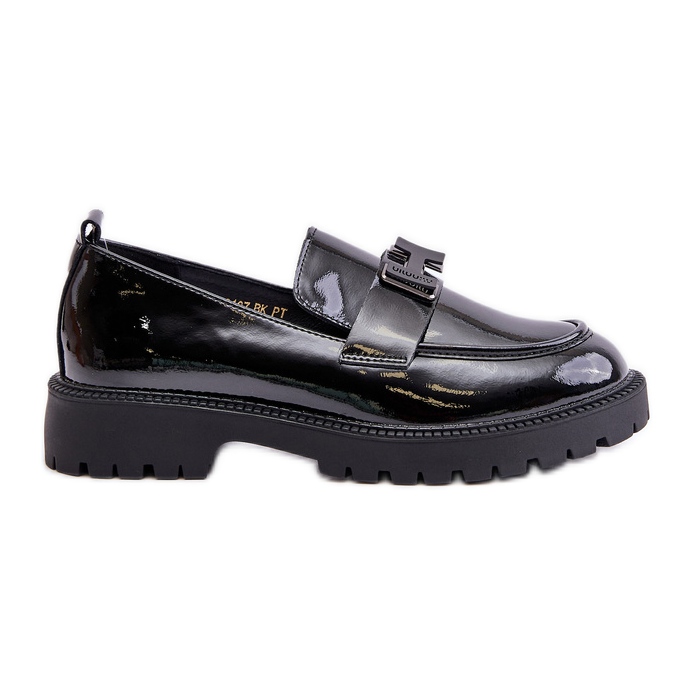 Mocassins envernizados femininos Vinceza 62187 pretos