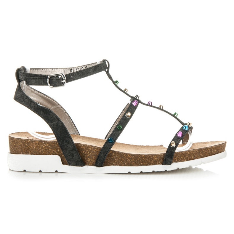 Sandálias de cunha KYLIE preto