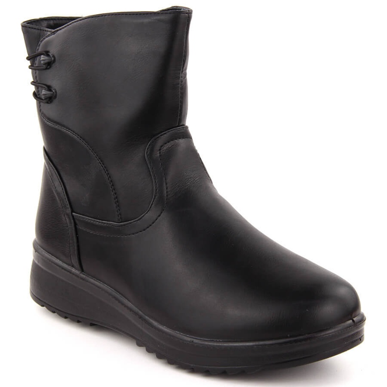 Botas femininas pretas confortáveis ​​e isoladas Potocki 90314 preto