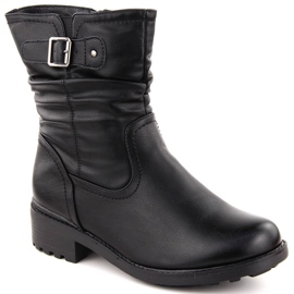 Botins femininos confortáveis ​​com isolamento Unisoft pretos
