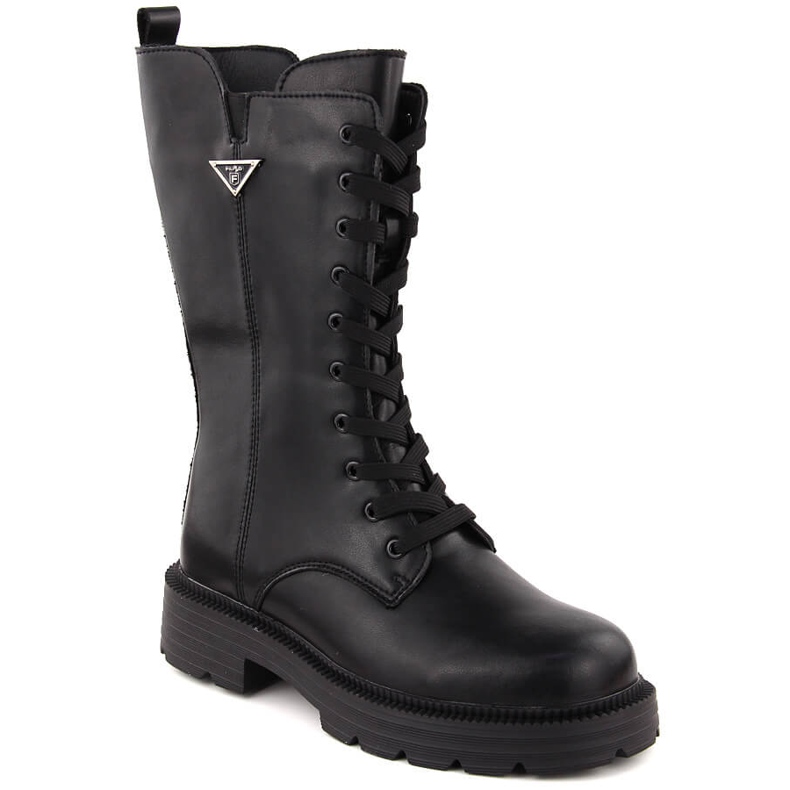 Botas femininas de couro preto Filippo DBT6302