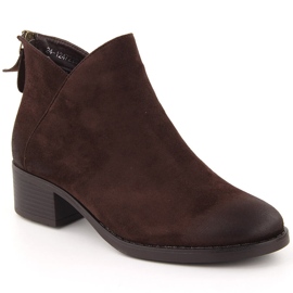 Botins femininos com isolamento marrom Potocki 12472