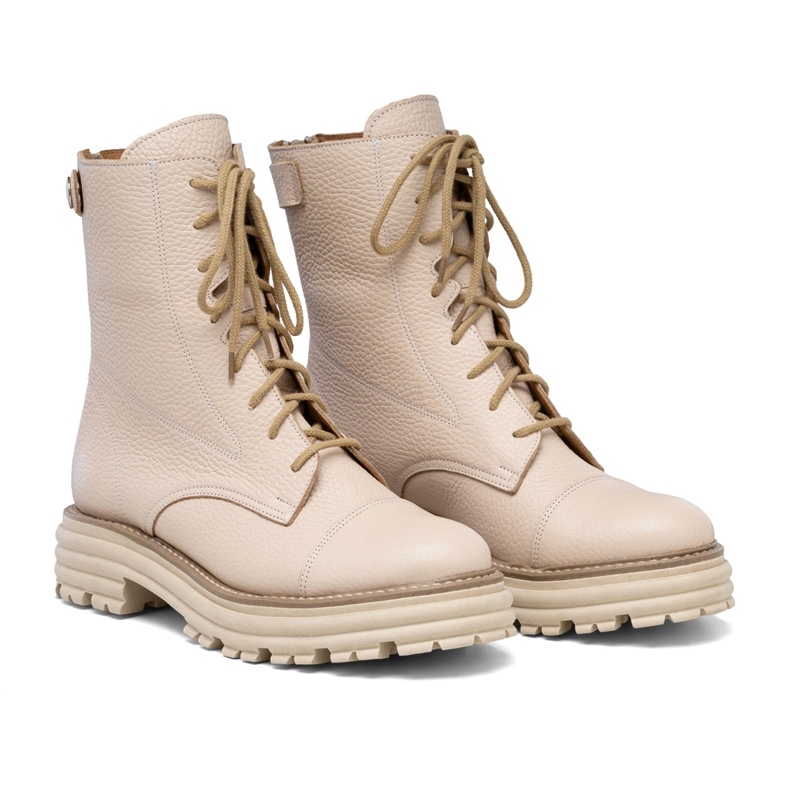 Bolsa feminina de couro bege Butdam WOR1