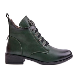 Jezzi Botins baixos com isolamento, zíper e decoração, Nevalia verde Jezzi Botins baixos com isolamento, zíper e decoração, Nevalia verde