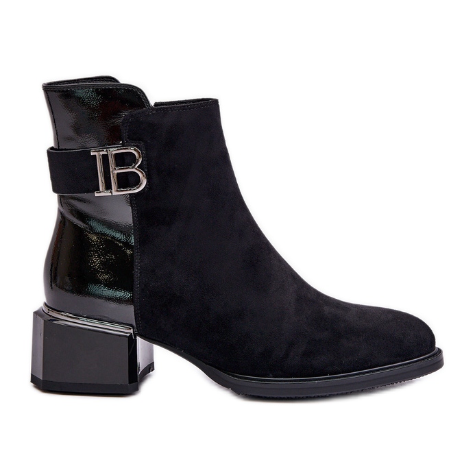 S.Barski Botas elegantes de salto alto com isolamento MR880-040 pretas preto