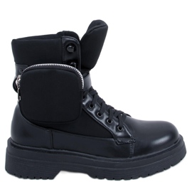 Botas militares com bolsa Baku Black preto