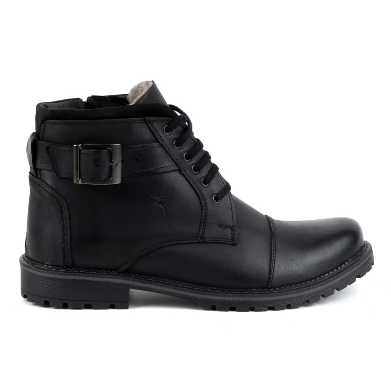 Olivier Botas masculinas de inverno com cadarço 136GT, pretas preto Olivier Botas masculinas de inverno com cadarço 136GT, pretas preto